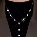 ネックレス レディース 軽奢 個性派 高級感 合金 電気メッキ スネークチェーン ラインストーン 幾何学モチーフ 長め 通勤 オフィス 秋冬 シルバー ブラウン パープル