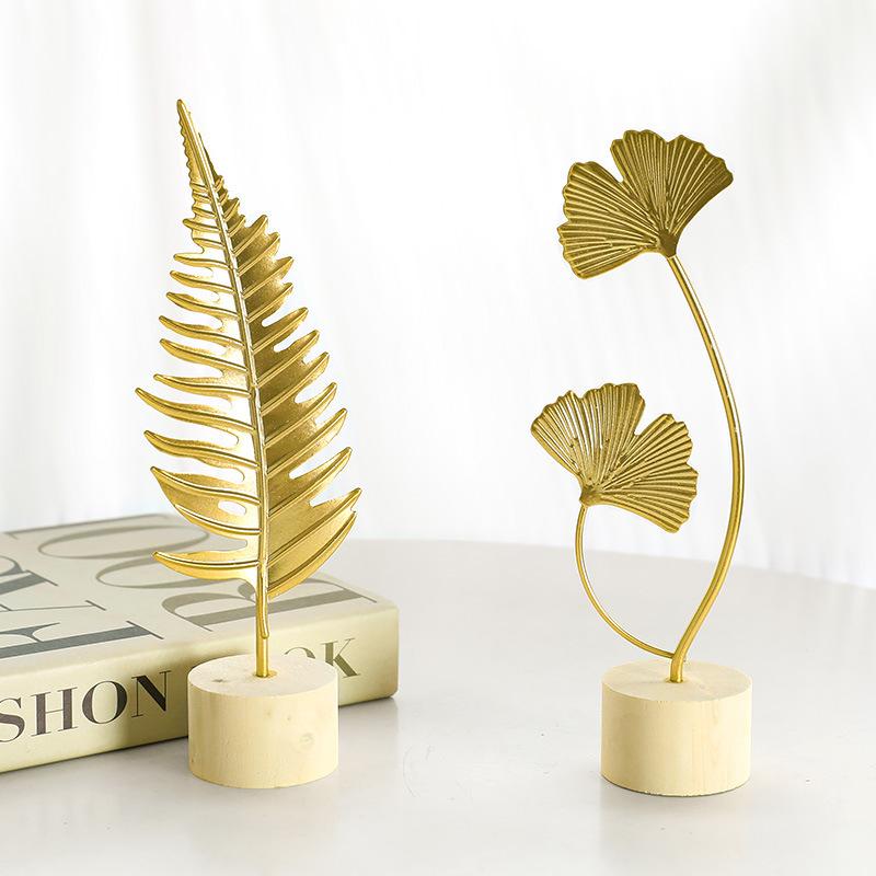 置物 北欧風 シンプル アイアン モンステラ イチョウ リーフ 金属製 高級感 玄関 リビング テレビボー..