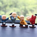 置物 カンフー坊主 フィギュア 樹脂製 カラフル衣装 中華風 室内装飾 車載用 デスク 玄関 リビング インテリア オブジェ かわいい マスコット プレゼント ...