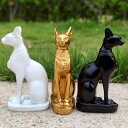 置き物 オブジェ フィギュア 古代エジプト 猫神 バステト神 ファラオ 樹脂製 クラフト 高級感 エキゾチック インテリア 装飾品 リビング 玄関 飾り ブラッ...