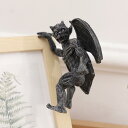 置物 樹脂製 鬼 モンスター 悪魔の翼 彫像 ハロウィン 飾り ユニーク インテリア オブジェ 吊り下げ式 ブラック かわいい