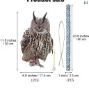 鳥よけ リアル フクロウ デコイ 両面 レーザー反射 アクリル製 鳥害対策 グッズ 果樹園 畑 ベランダ バルコニー 庭 ガーデン 軒先 屋外 家庭菜園 害鳥駆...