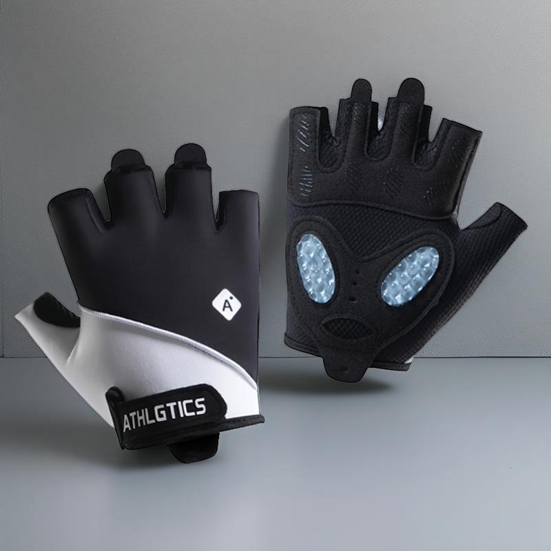 グローブ ユニセックス 指なし ハーフフィンガー手袋 通気性 接触冷感 滑り止め 耐摩耗性 液体シリコン..