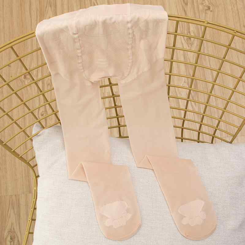 タイツ キッズ 女の子 ガールズ 親子ペア 子供用 薄手 夏用 サマー ダンス バレエ ナイロン ジャガード織り ストッキング レギンス カット可能 伝線しにくい なめらか 無地 白 ベージュ スキンカラー プリンセス 普段使い