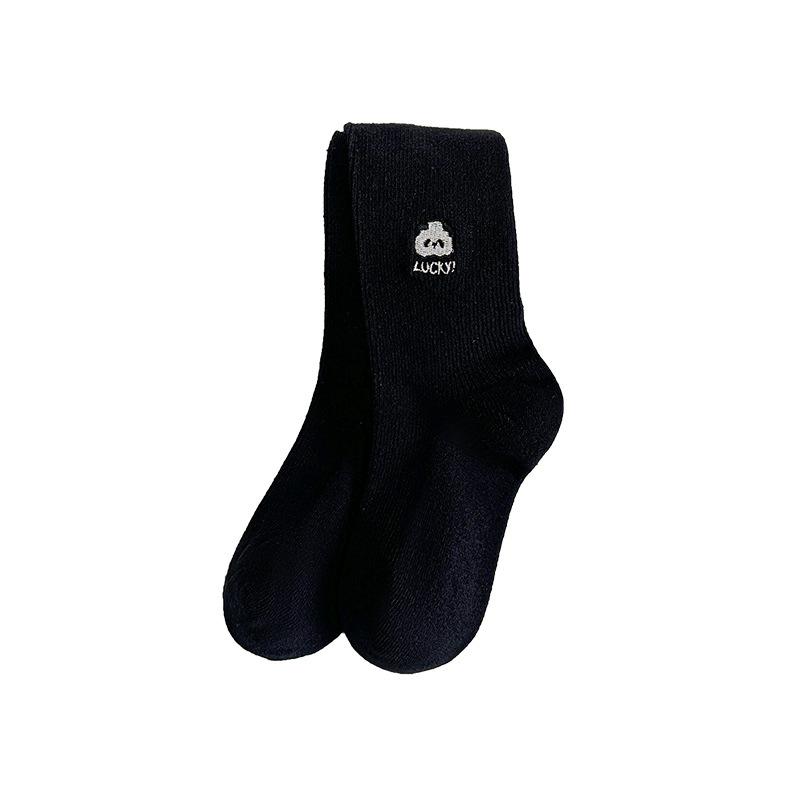 タイツ 女の子 キッズ 子供用 春秋 薄手 コットン 綿混 上質 刺繍 キャラクター柄 かわいい 韓国 吸汗 透気性 普段使い 通園 レギンス ホワイト グレー ブラック ブラウン