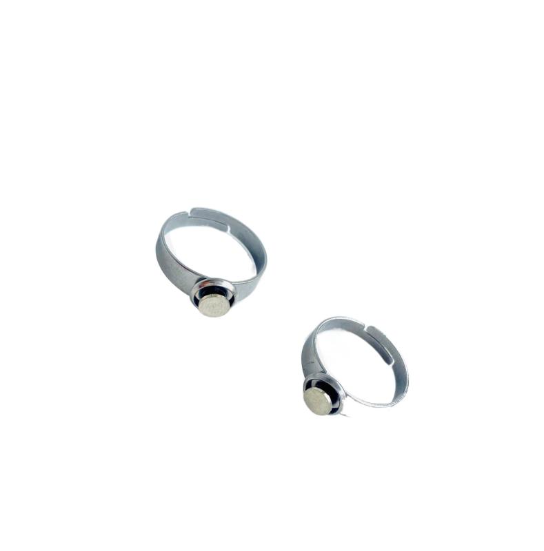 指輪パーツ ハンドメイド 手作り DIY 304ステンレス鋼製 回転式空枠 360度回転ベアリング内蔵 サイズ調..