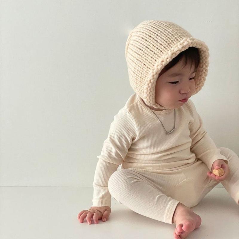 ベビー服 男の子 女の子 赤ちゃん 幼児 綿 リブ編み PPパンツ ルームウェア パジャマ 部屋着 寝間着 セ..