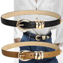 ベルト PUレザー 韓国 ストリート ファッション 個性派 ニッチ メタルリング ダブルリング ピンバックル 合金製 電気メッキ加工 アシンメトリー スタッズ ハートモチーフ パンチング デニム カジュアル 着回し ブラック カーキ レディース