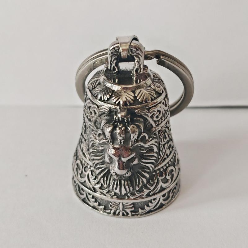 ネックレス キーホルダー ユニセックス 王冠 ライオン パンク レトロ ヴィンテージ風 ステンレス チェ..