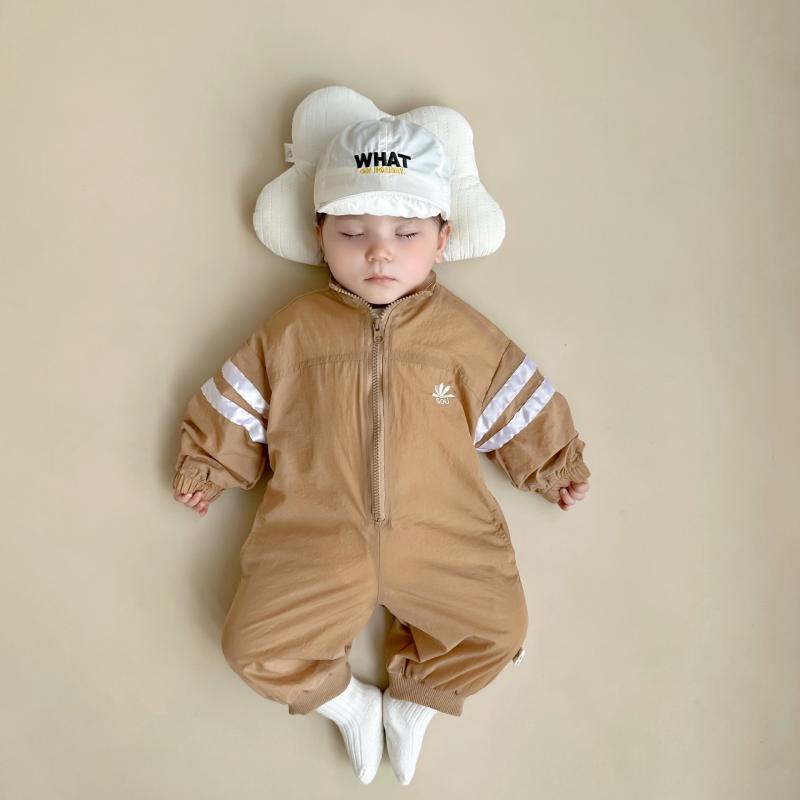 ロンパース ベビー 赤ちゃん 幼児 男の子 女の子 男女兼用 ユニセックス 春秋 長袖 ジップアップ ファ..