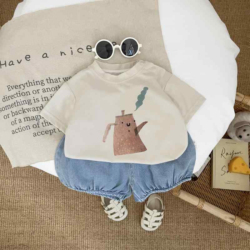 Tシャツ 男の子 ベビー 春夏 韓国 キャラクター うさ耳 かわいい 薄手 コットン 半袖 クルーネック 吸湿速乾 おしゃれ カジュアル 普段使い トップス 男児 幼児