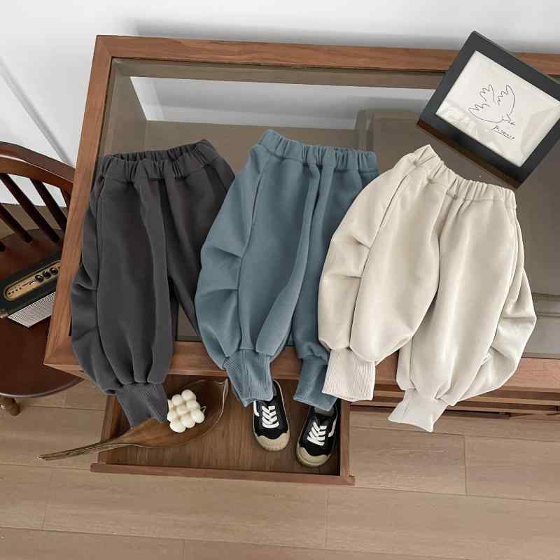 パンツ ベビー 男の子 女の子 男女兼用 韓国 秋冬 ジョガー スウェット ハーレム 裾絞り ゆったり ルー..