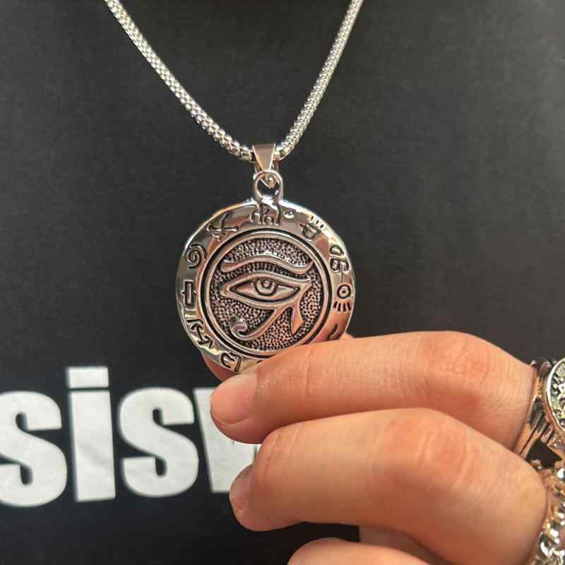 ネックレス メンズ レディース ユニセックス ホルスの目 ペンダント 個性的 ゲーム パンク ロック スカ..