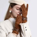 手袋 レディース 女性用 グローブ スエード調 防寒 保温 暖かい 裏起毛 厚手 リボン タッチスクリーン対応 スマホ対応 通勤 通学 オフィス 普段使い エレ...