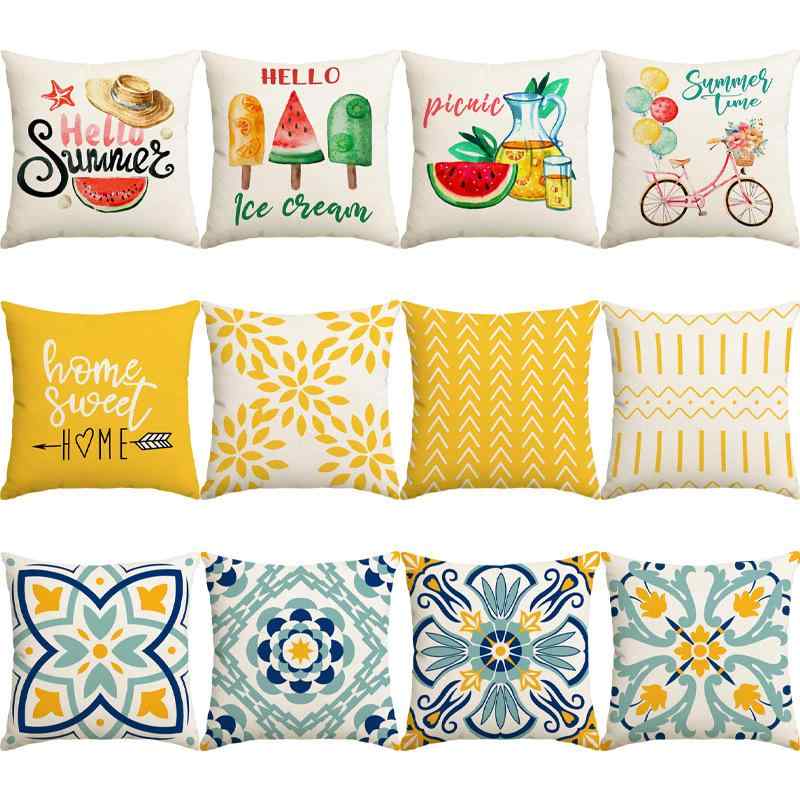 クッションカバー 北欧風 モダン シンプル ストライプ柄 ポリエステル リビング ソファ 寝室 車内 装飾..