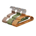 ハンガー ベビー キッズ 10本セット 太め コーティング 型崩れ防止 跡がつかない 滑り止め ベビー服 新生児服 クローゼット収納 アボカドグリーン カーキ ...