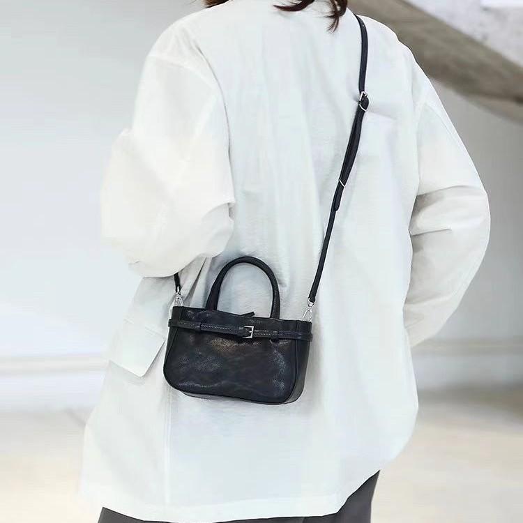 バッグ レディース 本革 ベジタブルタンニンレザー 牛革 スクエア型 シンプル おしゃれ 日韓風 ハンド..