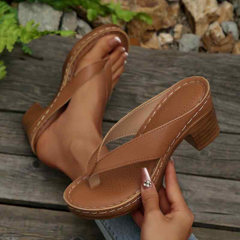 サンダル レディース 春夏 トング ウェッジソール ウェッジヒール 太ヒール チャンキーヒール 厚底 ラ..