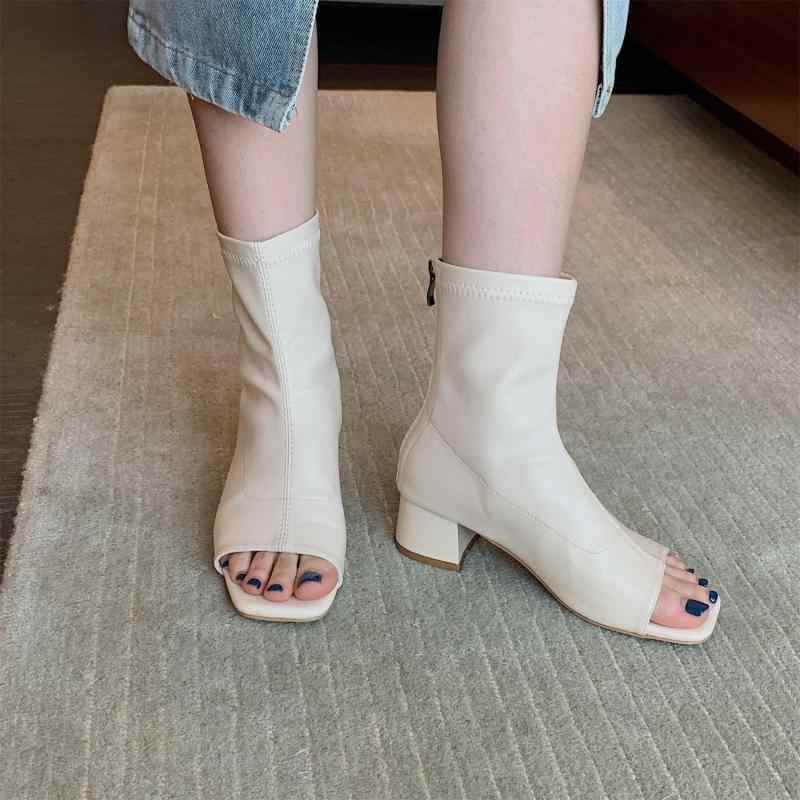 サンダル レディース グラディエーター ローマサンダル オープントゥ スクエアトゥ チャンキーヒール ハイヒール 韓国ファッション 合成皮革 ブラック アプリコット 春夏 シューズ 靴 女性用 おしゃれ