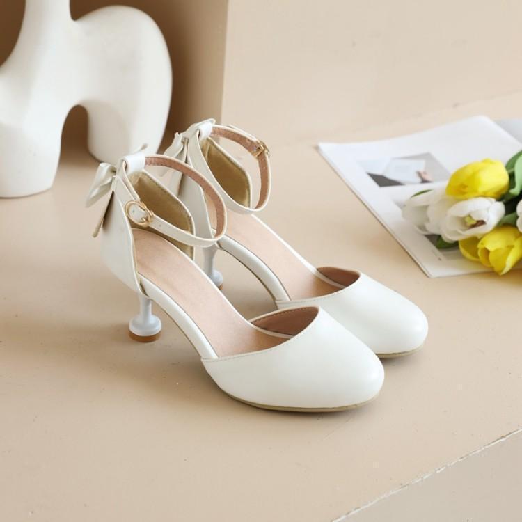 サンダル 女の子 女の子 キッズ ジュニア 子供用 小学生 中学生 ヒール リボン かわいい おしゃれ つま先保護 フォーマル 発表会 舞台 結婚式 イベント お呼ばれ プリンセス 合成皮革 バックル ストラップ 春夏 白 ピンク アイボリー