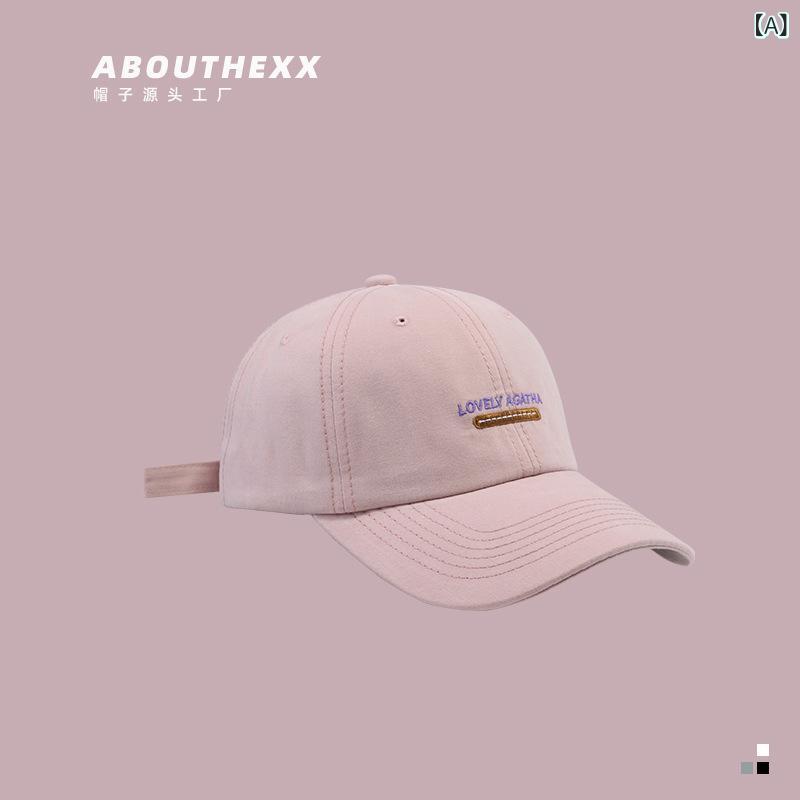 キャップ レディース 春夏 UVカット ベースボールキャップ キャラクター刺繡 綿素材 通気性 ソフトブリム 日よけ 小顔効果 普段使い お出かけ 旅行 アウトドア スポーツ カジュアルスタイル 調節可能 ブラック ベージュ ライトピンク(4)