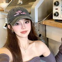 キャップ レディース アルファベット刺繍 ウォッシュ加工 デニム 綿 ソフトキャップ つば広 小顔効果 日焼け対策 紫外線対策 カジュアル 春夏 普段使い 通気...