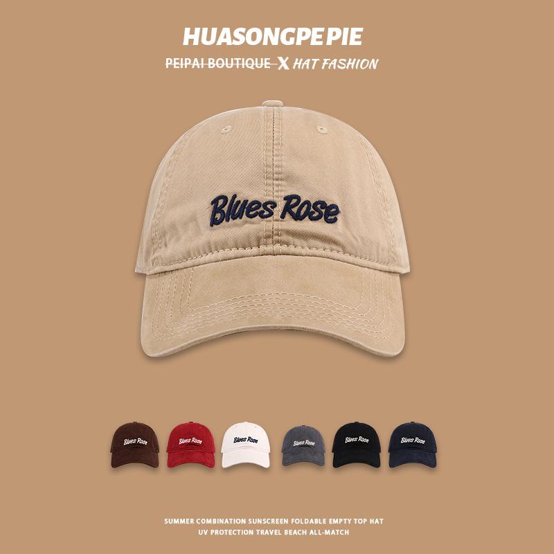 キャップ レディース 野球帽 刺繡 英字 小顔効果 つば広 大きいサイズ コットン 日よけ UVカット 通気性 韓国 カジュアル シンプル 万能 アウトドア スポーツ 普段使い(4.0)