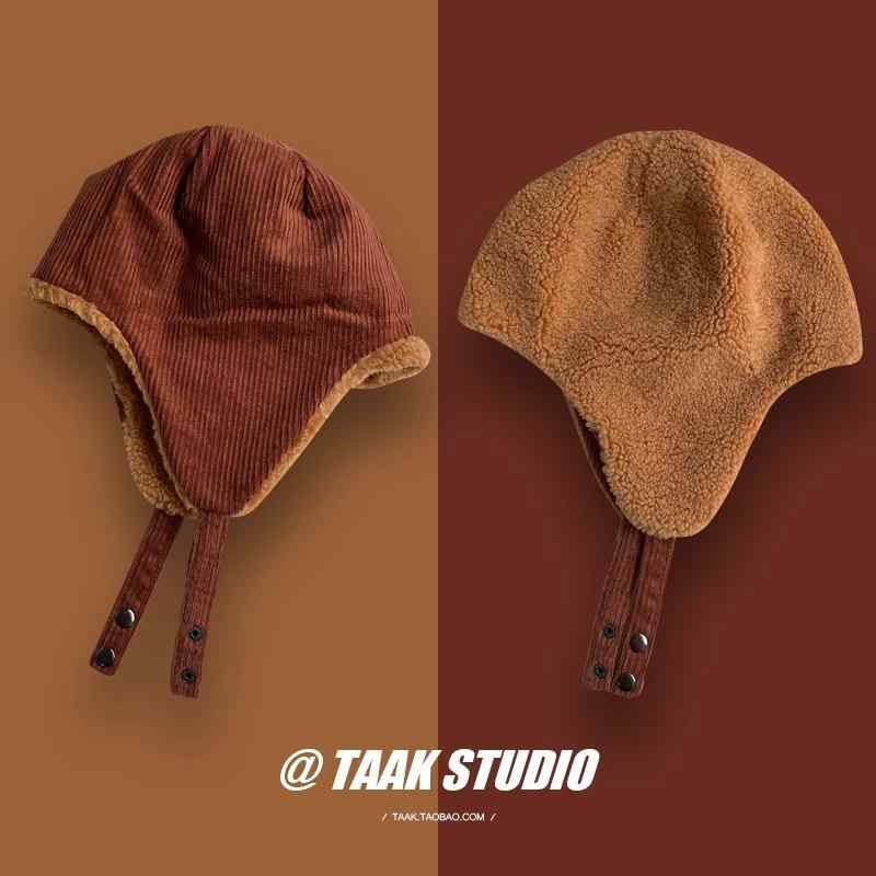 フライトキャップ レディース 韓国ファッション リバーシブル仕様 ボア 裏起毛 防寒 防風 保温効果 コーデュロイ素材 耳あて付き スキー ウィンタースポーツ アウトドア 普段使い 旅行 冬物 カジュアル あったか おしゃれ