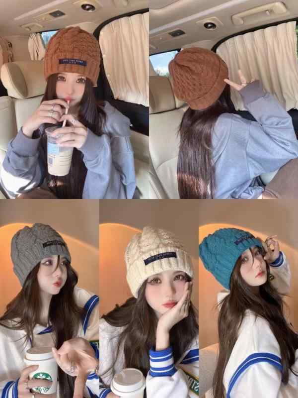 ニット帽 レディース メンズ 秋冬 韓流スタイル 厚手 ケーブル編み 英文ロゴ 防寒 保温 耳まで暖かい ..