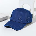 野球帽 メンズ レディース ダメージ加工 ソフトキャップ 韓国 綿素材 サイズ調整可能 カーブつば 日よけ 紫外線対策 春夏 コーデしやすい カジュアル ストリート(4)