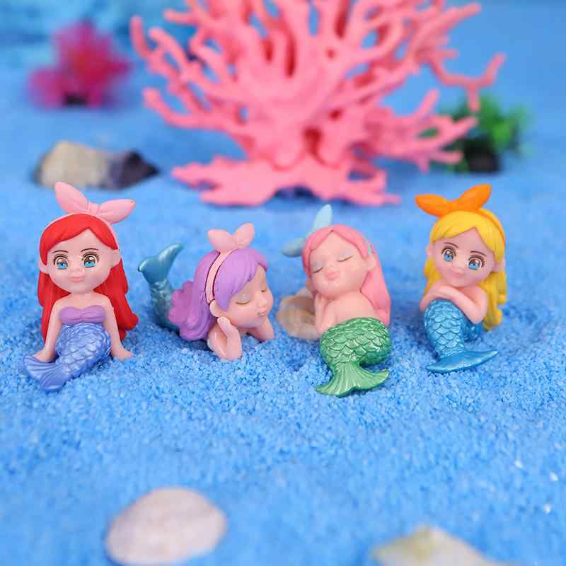 デコレーションパーツ かわいい 人魚 キャラクター 樹脂 フィギュア クリームジェル 粘土 DIY ハンドメ..