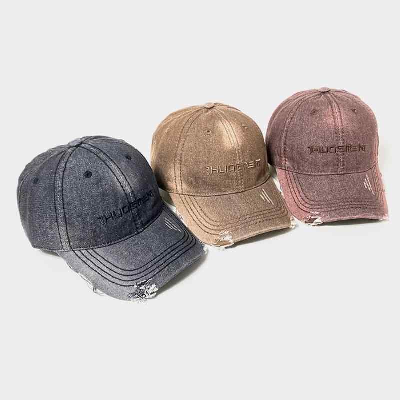 帽子 男女兼用 ダメージデニム ユーズド加工 ベースボールキャップ ストリートカジュアル 小顔効果 日よけ UV対策 クール おしゃれ 通気性 普段使い お出かけ ブラック ベージュ ピンク ライトブルー(4)