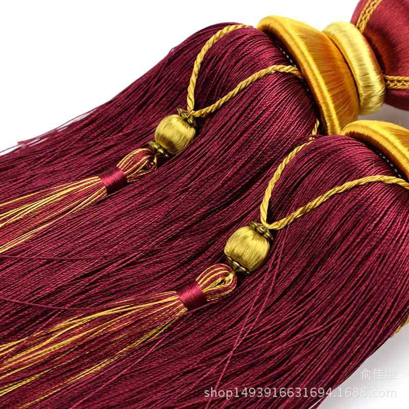 カーテン タッセル ランタン型 ダブルボール フリンジ ロープ 留め具 窓辺 装飾 インテリア 高級感 ア..