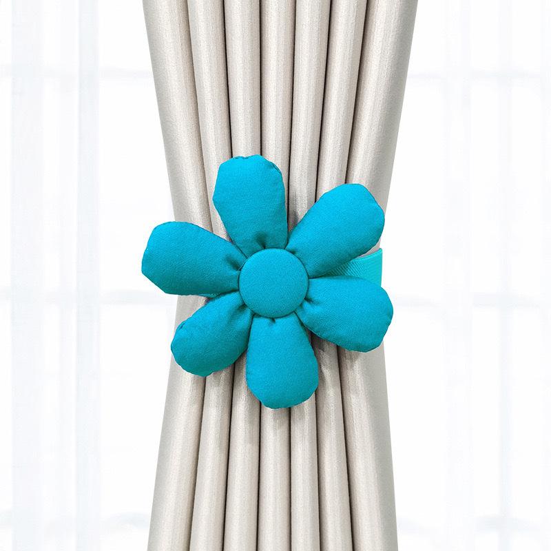 カーテンタイバック 北欧風 ライトラグジュアリー フラワー かわいい おしゃれ 窓周り リビング 寝室 花飾り 装飾小物 ポリエステル製 複数展開