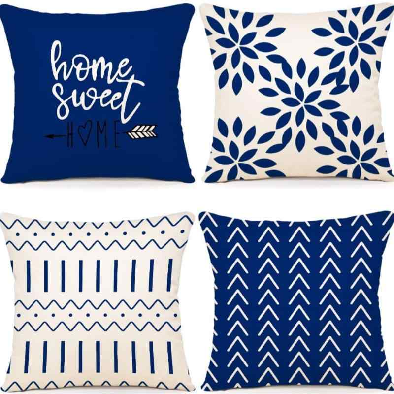 クッションカバー 麻 リネン モダン シンプル 幾何学模様 抱き枕カバー ソファ リビング 寝室 書斎 部..