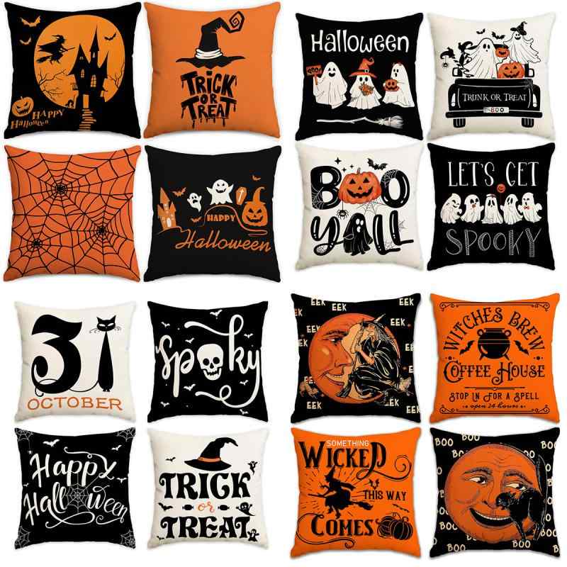 クッションカバー ハロウィン ゴースト おばけ柄 ユニーク 面白い ソファ リビング 部屋飾り インテリ..