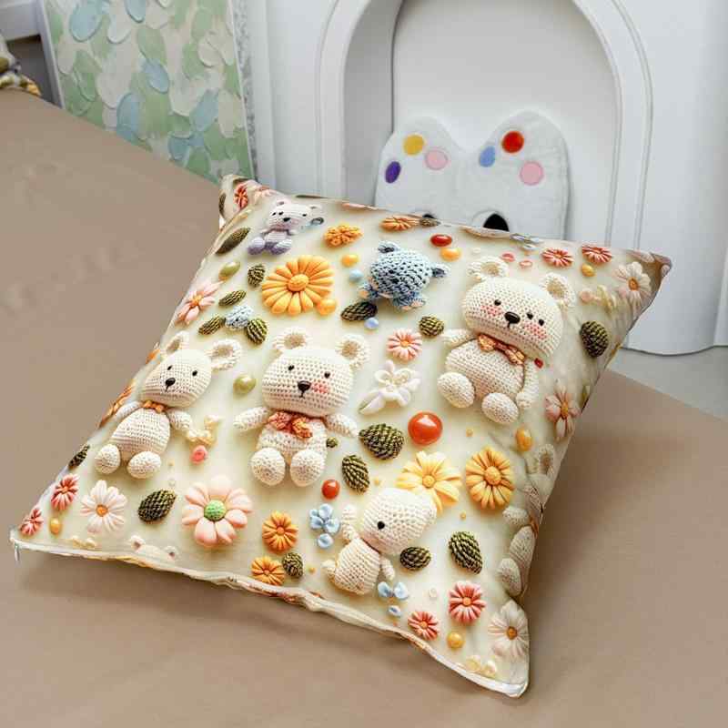 抱き枕カバー キャラクター クマ ウサギ アニマル デジタルプリント 立体感 ふわふわ ぬいぐるみ風 起..