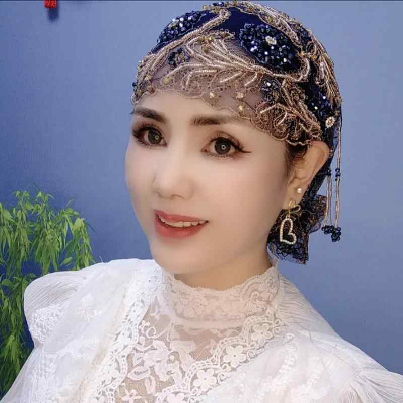 帽子 レディース 二層 マーメイドフィッシュテール フリンジタッセル ターバンキャップ ヘッドスカーフ..