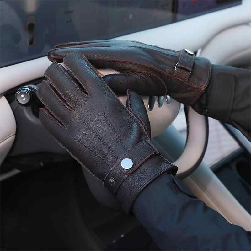 ・カテゴリ: 防寒手袋・機能: 保温・主な素材: 羊革・スタイル: レトロ、エスニック、チャイナ、文芸風、ブリティッシュレトロ、ジャズ風・タイプ: 5本指・カラー: ダークブラウン・サイズ展開: M、L、XL