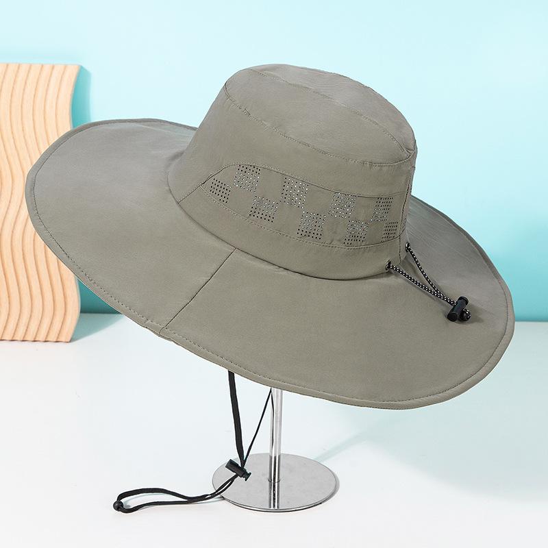 ハット 男女兼用 春夏 超つば広 ワイドブリム UVカット 日よけ 日焼け防止 通気性 アウトドア 登山 釣り 漁師帽 ナイロン ブラック 浅ピンク シルバーホワイト 調節可能