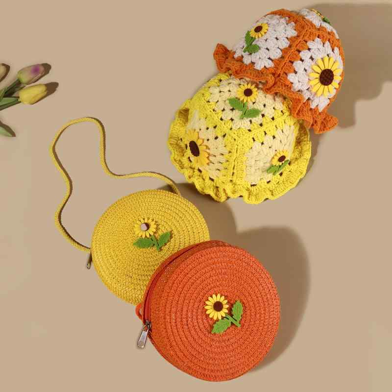 バケットハット サファリハット ニット素材 毛糸 帽子 森ガール ナチュラル 韓国 かぎ針編み 手編み ハ..