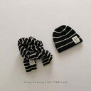 ニット帽 キッズ ベビー 男の子 女の子 秋冬 ボーダー柄 マフラー 2点セット 防寒 暖か 耳当てつき お出かけ 普段使い