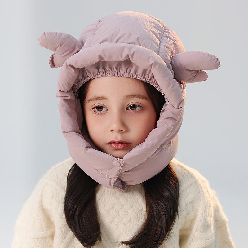 帽子 ベビー キッズ 男の子 女の子 秋冬 防寒 防風 鹿角 耳当て付き 保温 アクリル ニット帽 バラクラ..