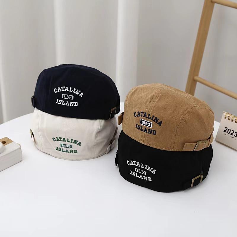 キャスケット キッズ 子供 ベビー 英国風 レトロ おしゃれ アルファベット刺繍 UVカット 日よけ ポリエ..