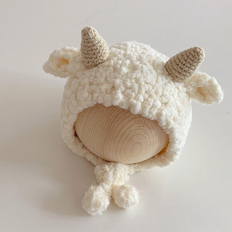 帽子 ベビー キッズ 耳あて付き 男の子 女の子 ひつじ アニマル ボア ふわふわ もこもこ かわいい 防寒..