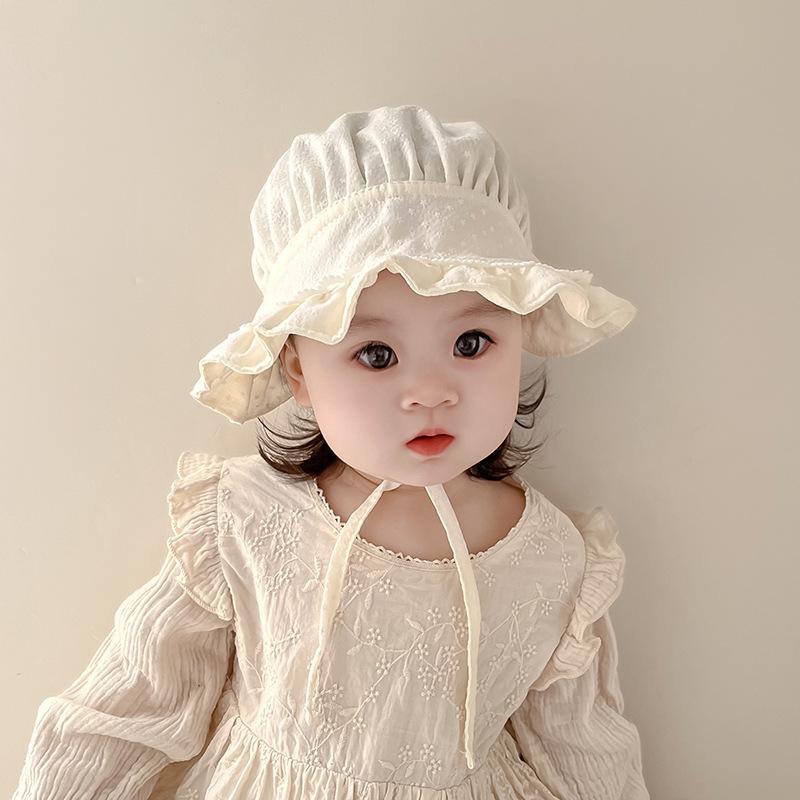 宮廷帽子 ベビー 新生児 女の子 韓国 インスタ映え 綿 かわいい 薄手 UVカット 日よけ 通気性 ターバン..