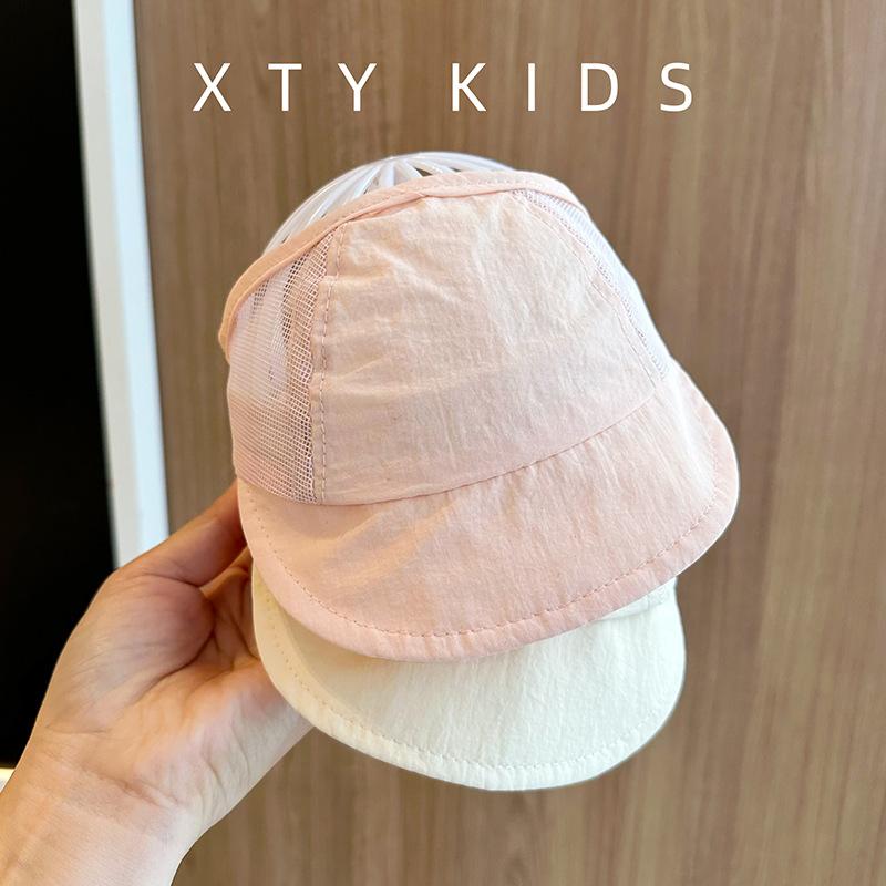 サンバイザー ベビー 春夏 赤ちゃん 新生児 薄手 UVカット 日よけ 速乾 通気性 蒸れにくい コットン 無..