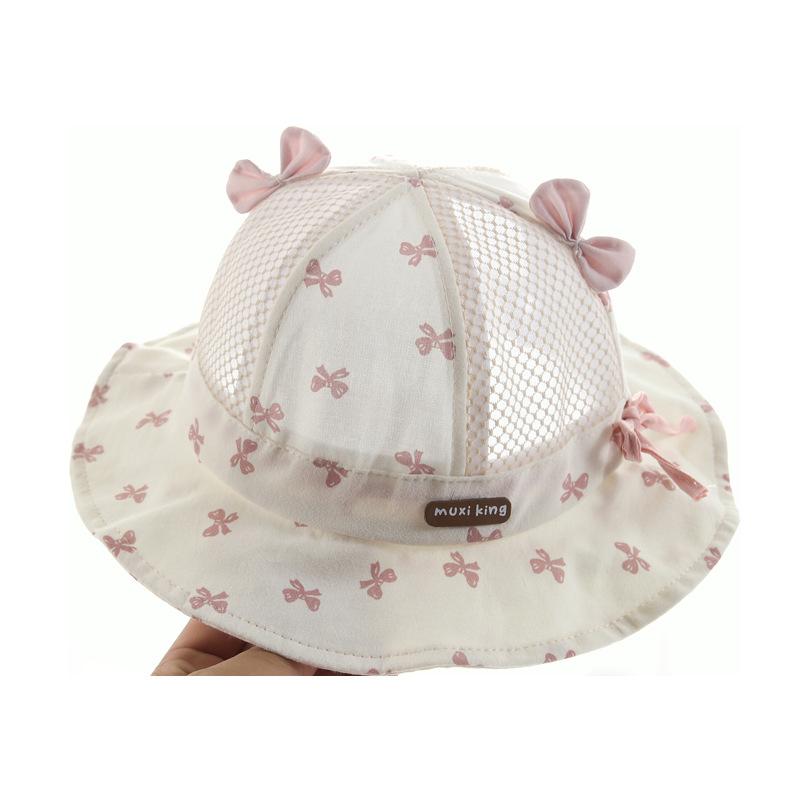 帽子 ベビー 女の子 夏用 綿 薄手 UVカット 日よけ つば広 バケットハット 幼児 赤ちゃん サマーハット..