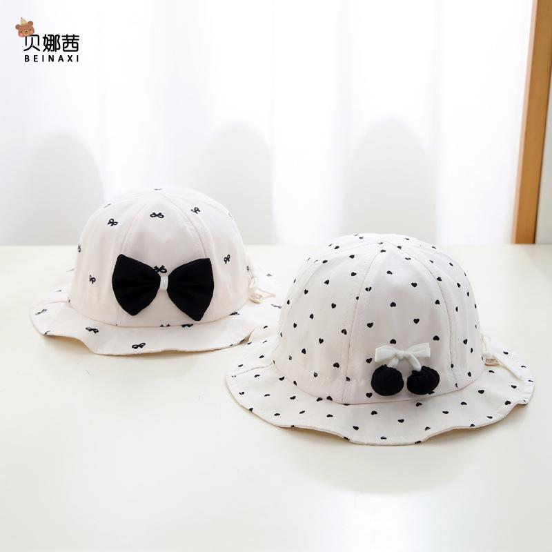 ハット ベビー 女の子 春夏 日よけ 日焼け防止 紫外線対策 薄手 軽量 プリンセス リボン かわいい おし..