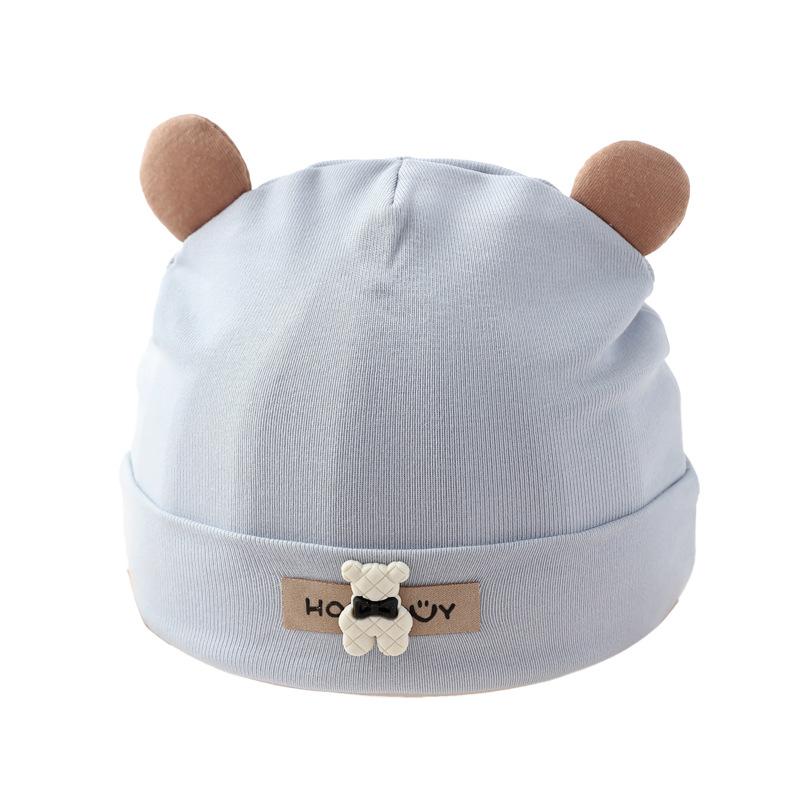 ベビー帽子 新生児 男の子 女の子 秋冬 綿 コットン やわらか 保温 防風 日よけ 紫外線対策 キャラクタ..